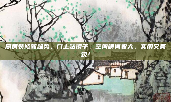 厨房装修新趋势，门上贴镜子，空间瞬间变大，实用又美观！
