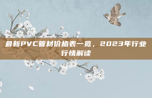 最新PVC管材价格表一览，2023年行业行情解读