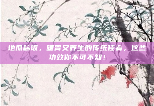 地瓜稀饭，暖胃又养生的传统佳肴，这些功效你不可不知！