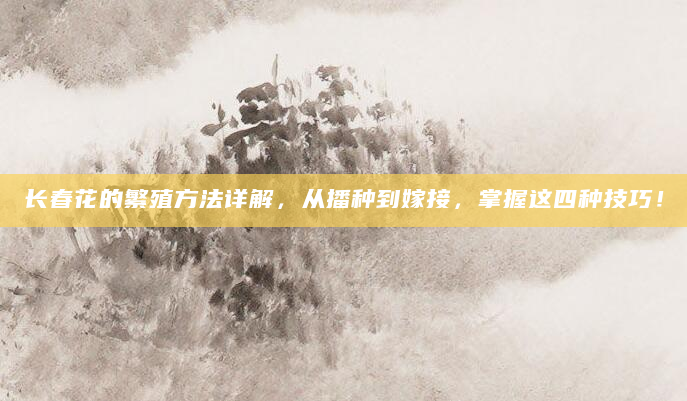 长春花的繁殖方法详解，从播种到嫁接，掌握这四种技巧！