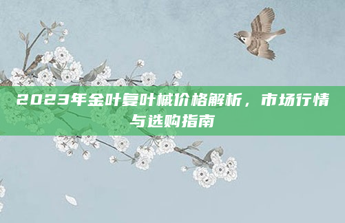 2023年金叶复叶槭价格解析，市场行情与选购指南