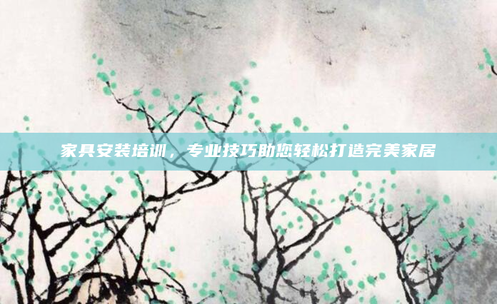 家具安装培训，专业技巧助您轻松打造完美家居