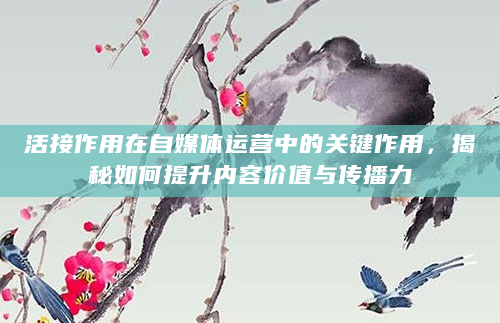 活接作用在自媒体运营中的关键作用，揭秘如何提升内容价值与传播力