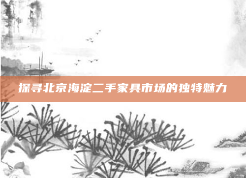 探寻北京海淀二手家具市场的独特魅力