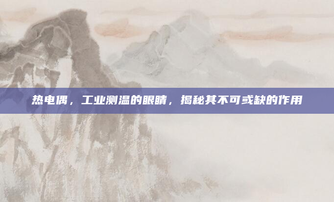 热电偶，工业测温的眼睛，揭秘其不可或缺的作用