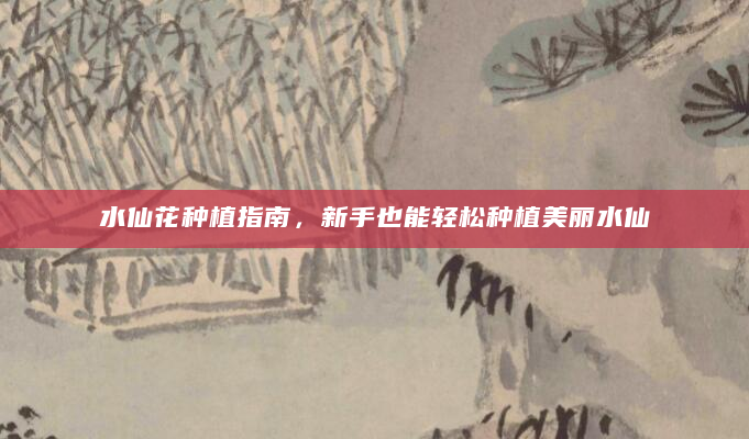 水仙花种植指南，新手也能轻松种植美丽水仙