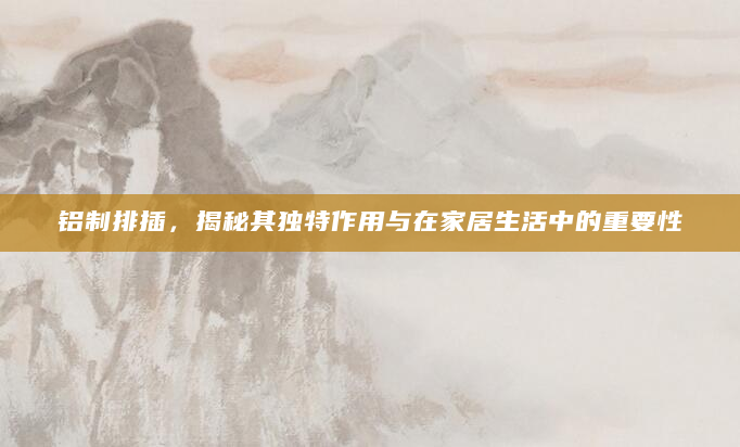 铝制排插，揭秘其独特作用与在家居生活中的重要性