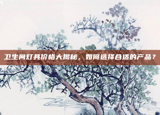 卫生间灯具价格大揭秘，如何选择合适的产品？