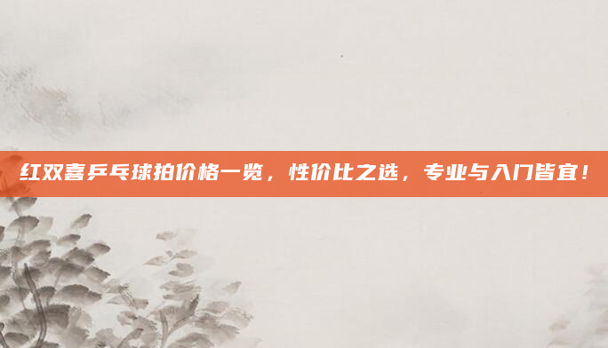 红双喜乒乓球拍价格一览，性价比之选，专业与入门皆宜！