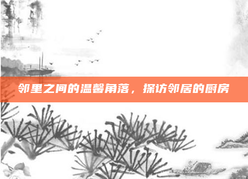 邻里之间的温馨角落，探访邻居的厨房
