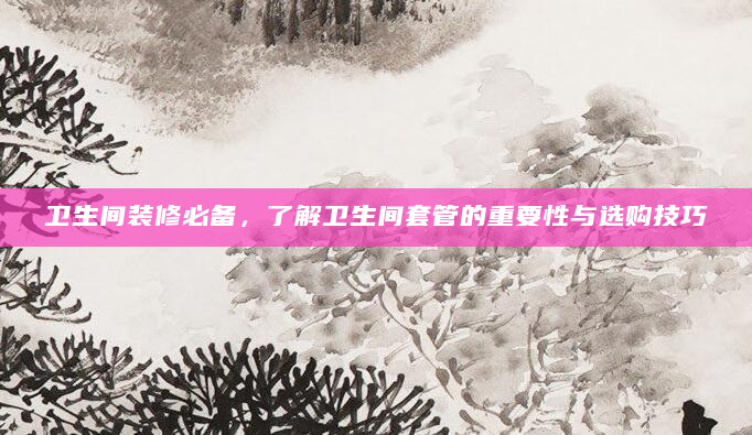 卫生间装修必备，了解卫生间套管的重要性与选购技巧