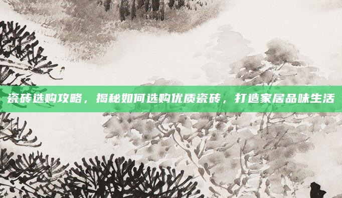 瓷砖选购攻略，揭秘如何选购优质瓷砖，打造家居品味生活