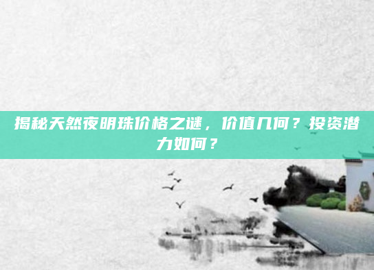 揭秘天然夜明珠价格之谜，价值几何？投资潜力如何？
