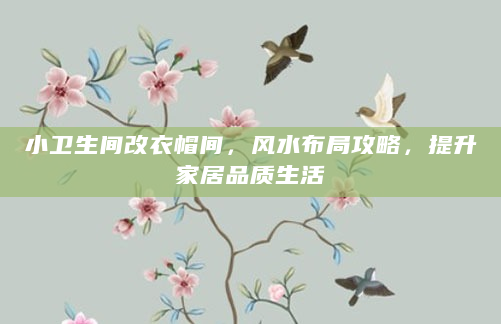 小卫生间改衣帽间，风水布局攻略，提升家居品质生活