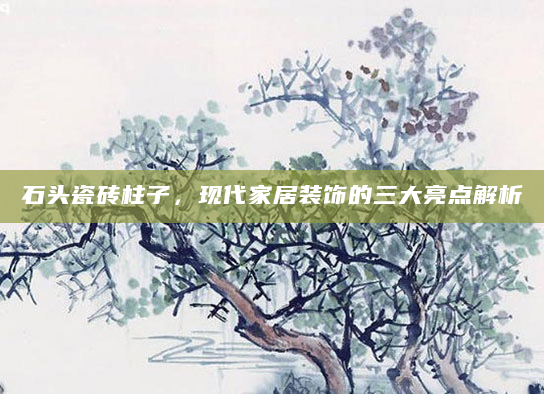 石头瓷砖柱子，现代家居装饰的三大亮点解析