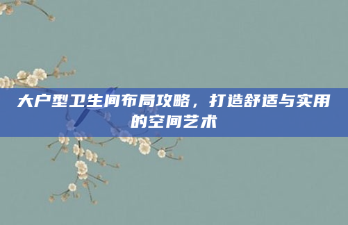 大户型卫生间布局攻略，打造舒适与实用的空间艺术