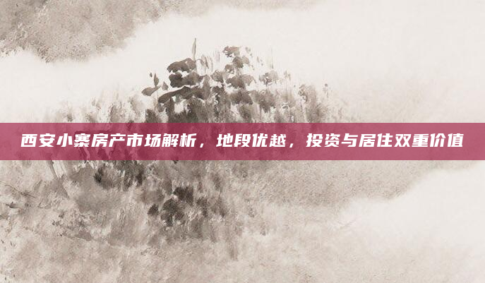 西安小寨房产市场解析，地段优越，投资与居住双重价值