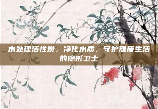水处理活性炭，净化水质，守护健康生活的隐形卫士