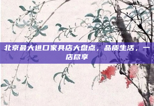 北京最大进口家具店大盘点，品质生活，一店尽享