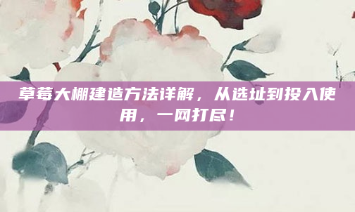 草莓大棚建造方法详解，从选址到投入使用，一网打尽！