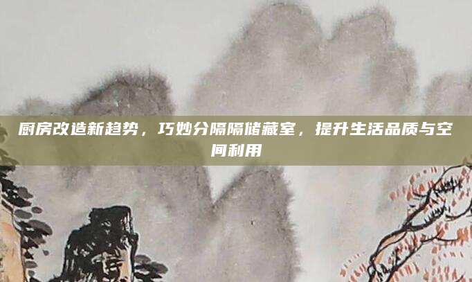 厨房改造新趋势，巧妙分隔隔储藏室，提升生活品质与空间利用