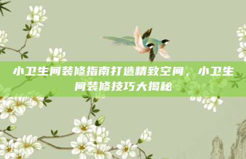 小卫生间装修指南打造精致空间，小卫生间装修技巧大揭秘