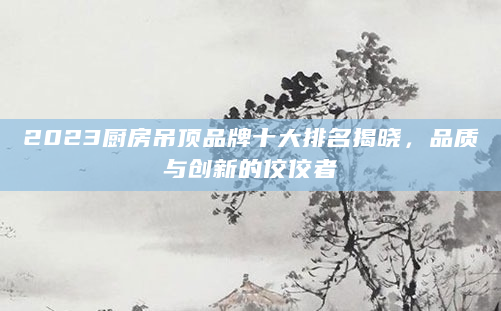 2023厨房吊顶品牌十大排名揭晓，品质与创新的佼佼者