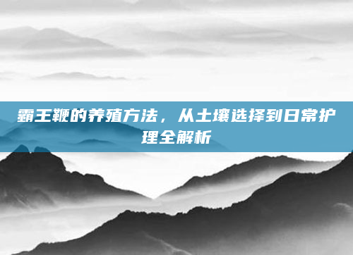霸王鞭的养殖方法，从土壤选择到日常护理全解析
