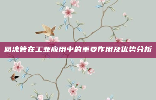 回流管在工业应用中的重要作用及优势分析