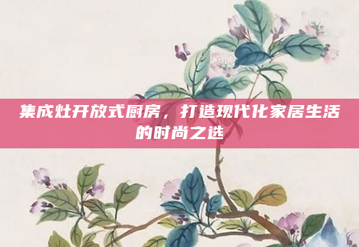 集成灶开放式厨房，打造现代化家居生活的时尚之选