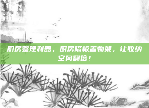 厨房整理利器，厨房隔板置物架，让收纳空间翻倍！