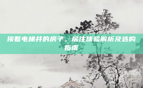 挨着电梯井的房子，居住体验解析及选购指南