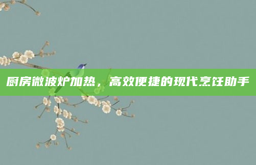 厨房微波炉加热，高效便捷的现代烹饪助手
