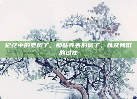 记忆中的老房子，那些弄丢的房子，以及我们的过往