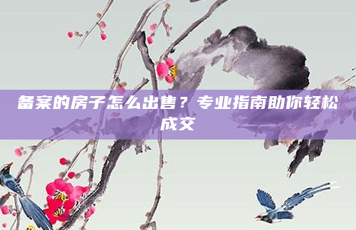 备案的房子怎么出售？专业指南助你轻松成交