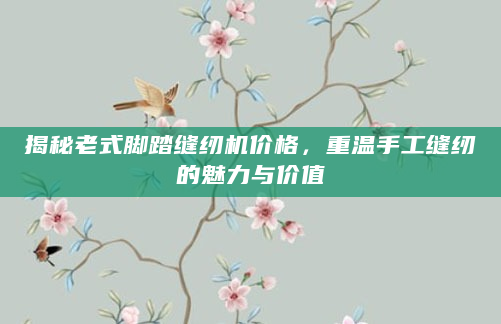 揭秘老式脚踏缝纫机价格，重温手工缝纫的魅力与价值