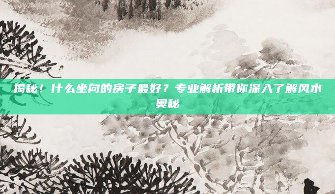 揭秘！什么坐向的房子最好？专业解析带你深入了解风水奥秘