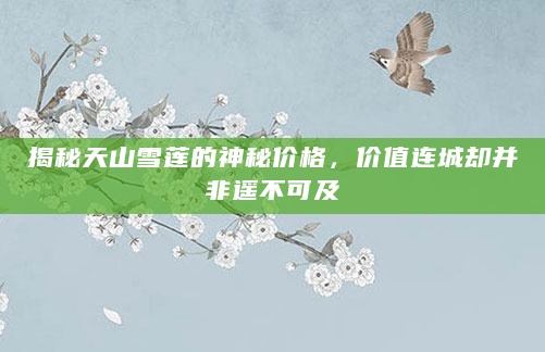 揭秘天山雪莲的神秘价格，价值连城却并非遥不可及