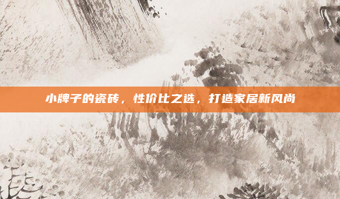 小牌子的瓷砖，性价比之选，打造家居新风尚