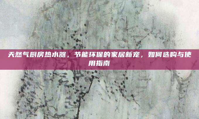 天然气厨房热水器，节能环保的家居新宠，如何选购与使用指南