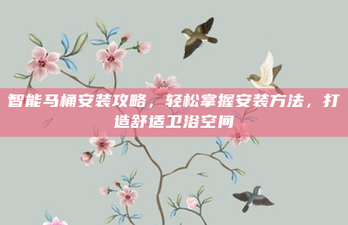 智能马桶安装攻略，轻松掌握安装方法，打造舒适卫浴空间