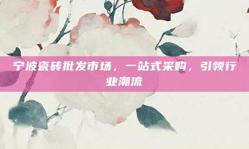 宁波瓷砖批发市场，一站式采购，引领行业潮流