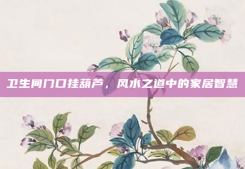 卫生间门口挂葫芦，风水之道中的家居智慧