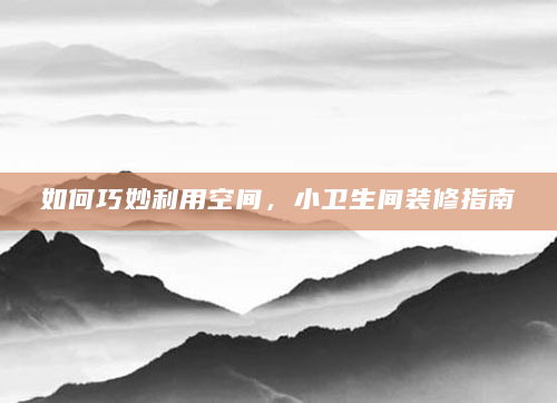 如何巧妙利用空间，小卫生间装修指南