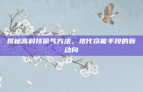 揭秘高科技偷气方法，现代窃能手段的新动向