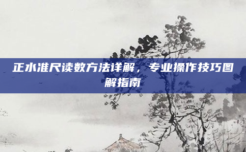 正水准尺读数方法详解，专业操作技巧图解指南