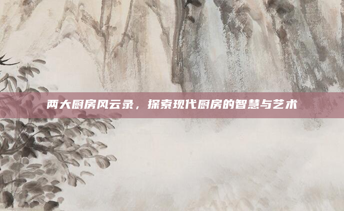 两大厨房风云录，探索现代厨房的智慧与艺术