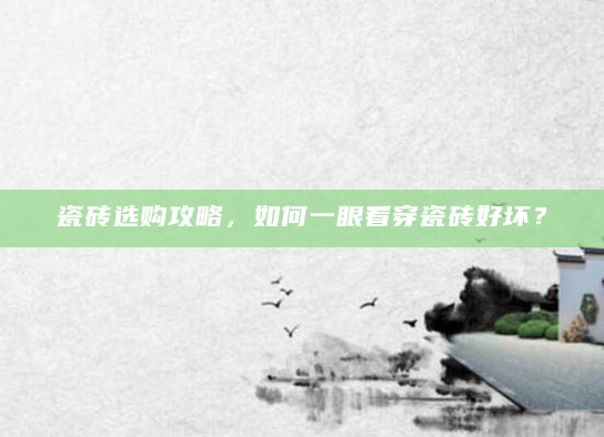 瓷砖选购攻略，如何一眼看穿瓷砖好坏？