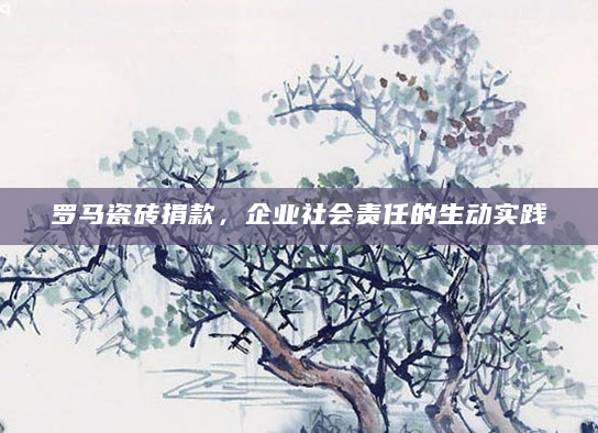 罗马瓷砖捐款，企业社会责任的生动实践