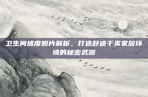 卫生间坡度照片解析，打造舒适干爽家居环境的秘密武器